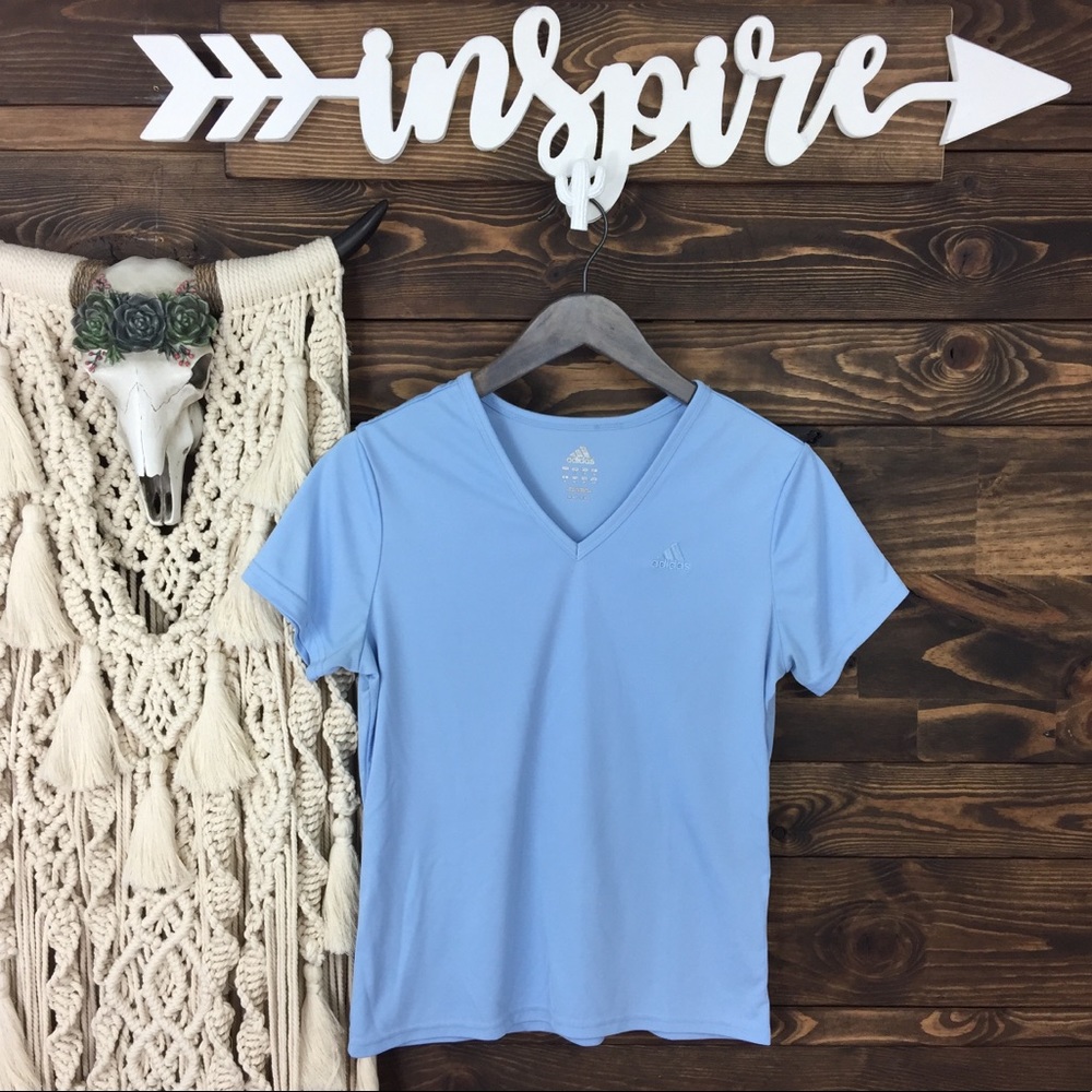 Adidas | 3 Stripe Logo V-Neck‎ Tee